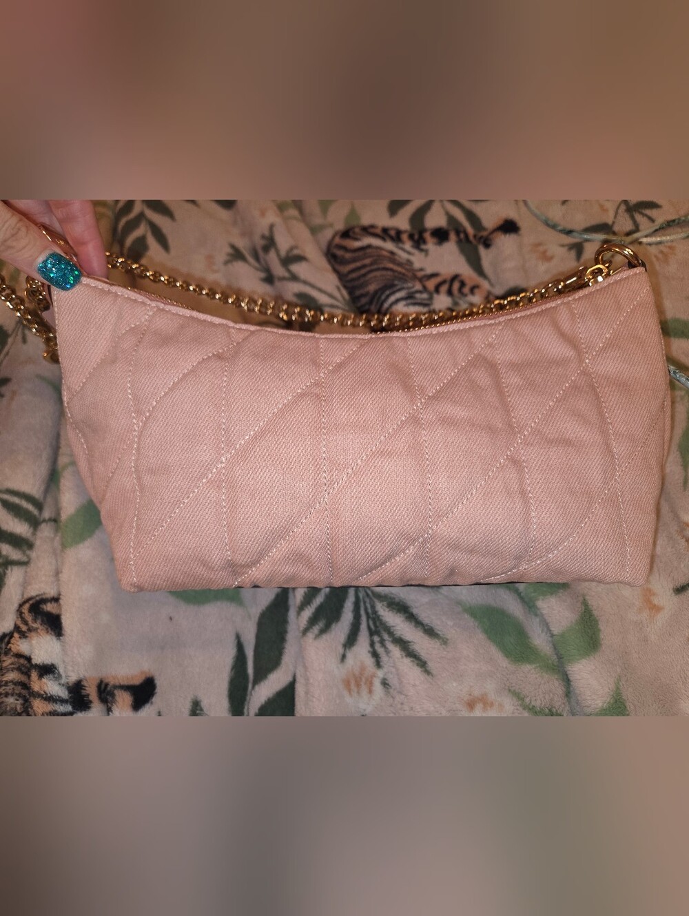 Coach Quilted Pink Shoulder Bag with Chain Strap - Picture 11 of 14